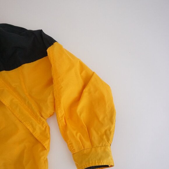 VTG '90S Oakbrook Yellow Black Nautical Utility Nylon Zip Up Jacket 3X - Picture 8 of 9
